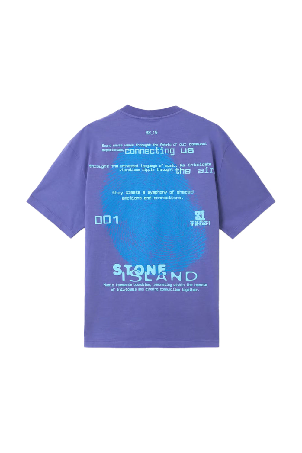 Stone Island T-shirt in jersey di cotone con stampa