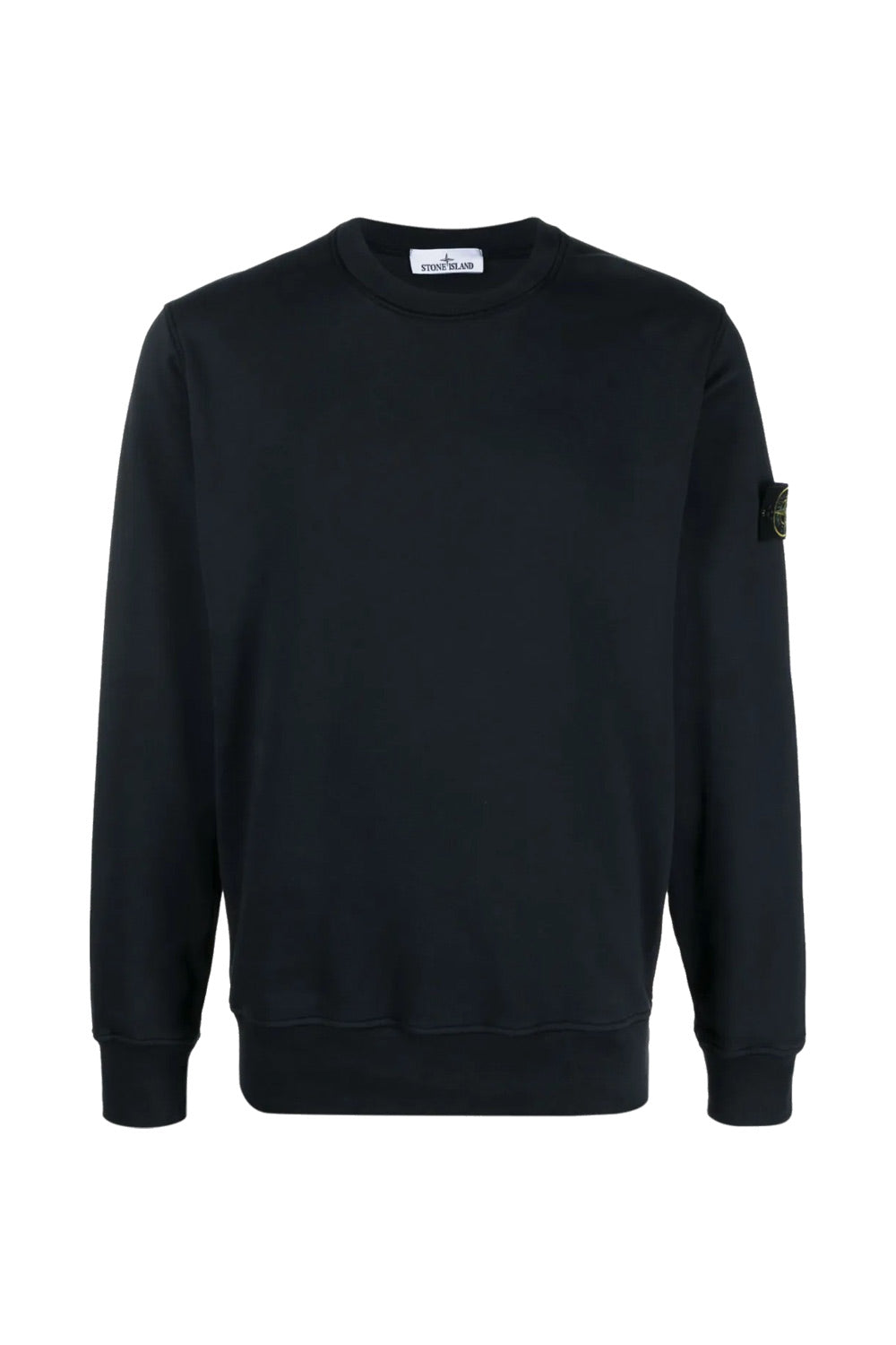 Stone Island felpa logo in pile di cotone biologico