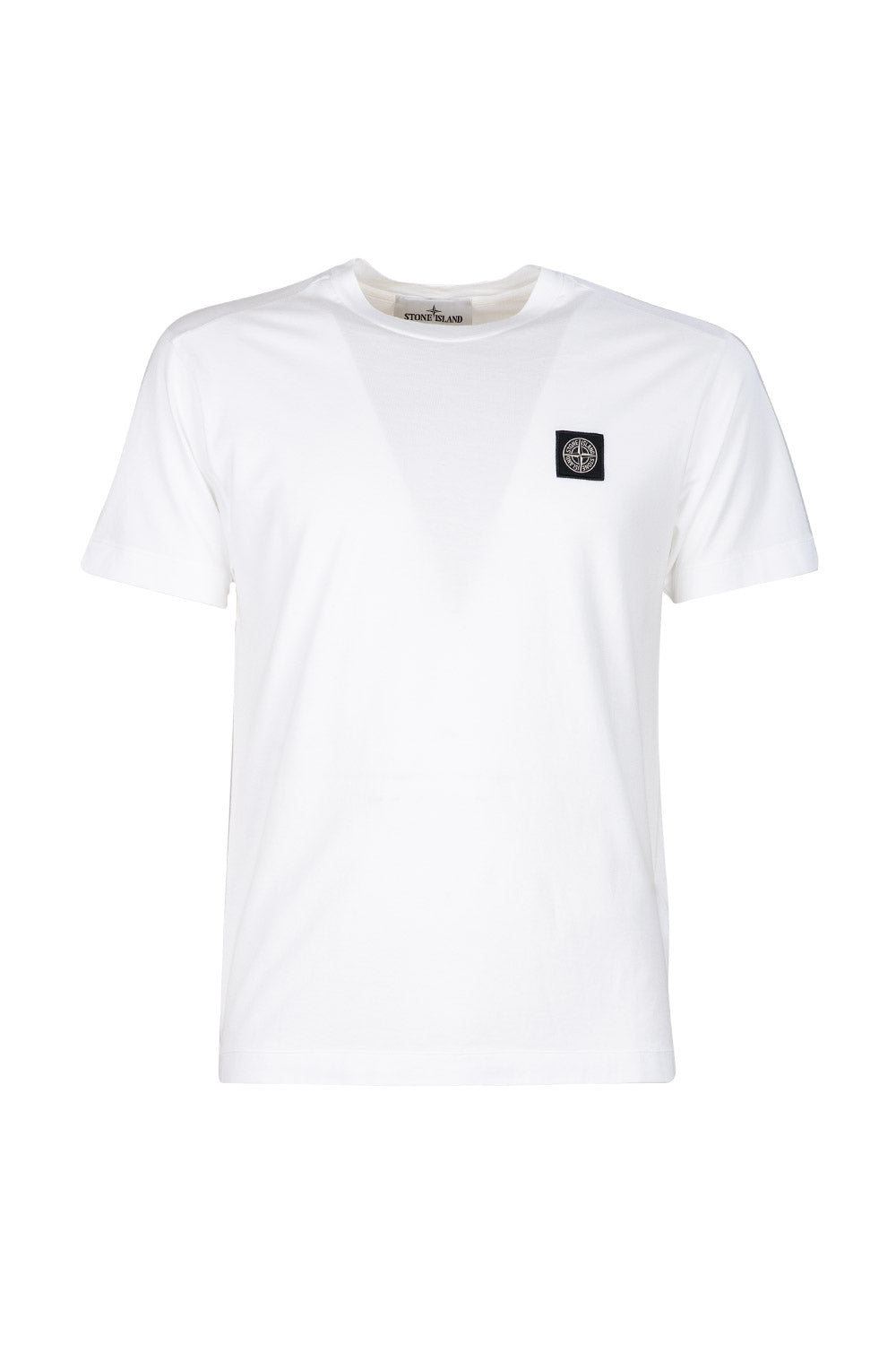 Stone Island T-shirt in jersey di cotone con patch logo