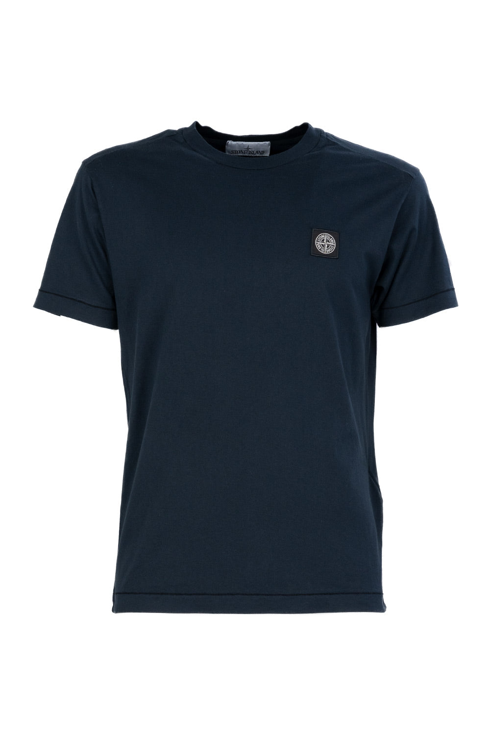Stone Island T-shirt in jersey di cotone con patch logo