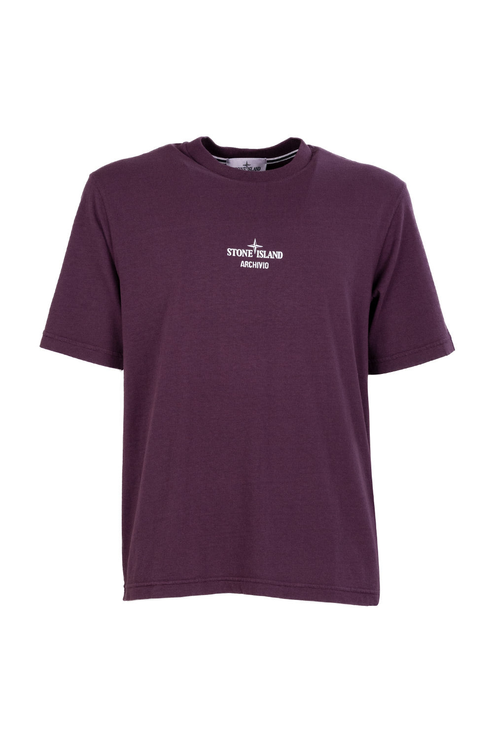 Stone Island T-shirt in jersey di cotone con stampa
