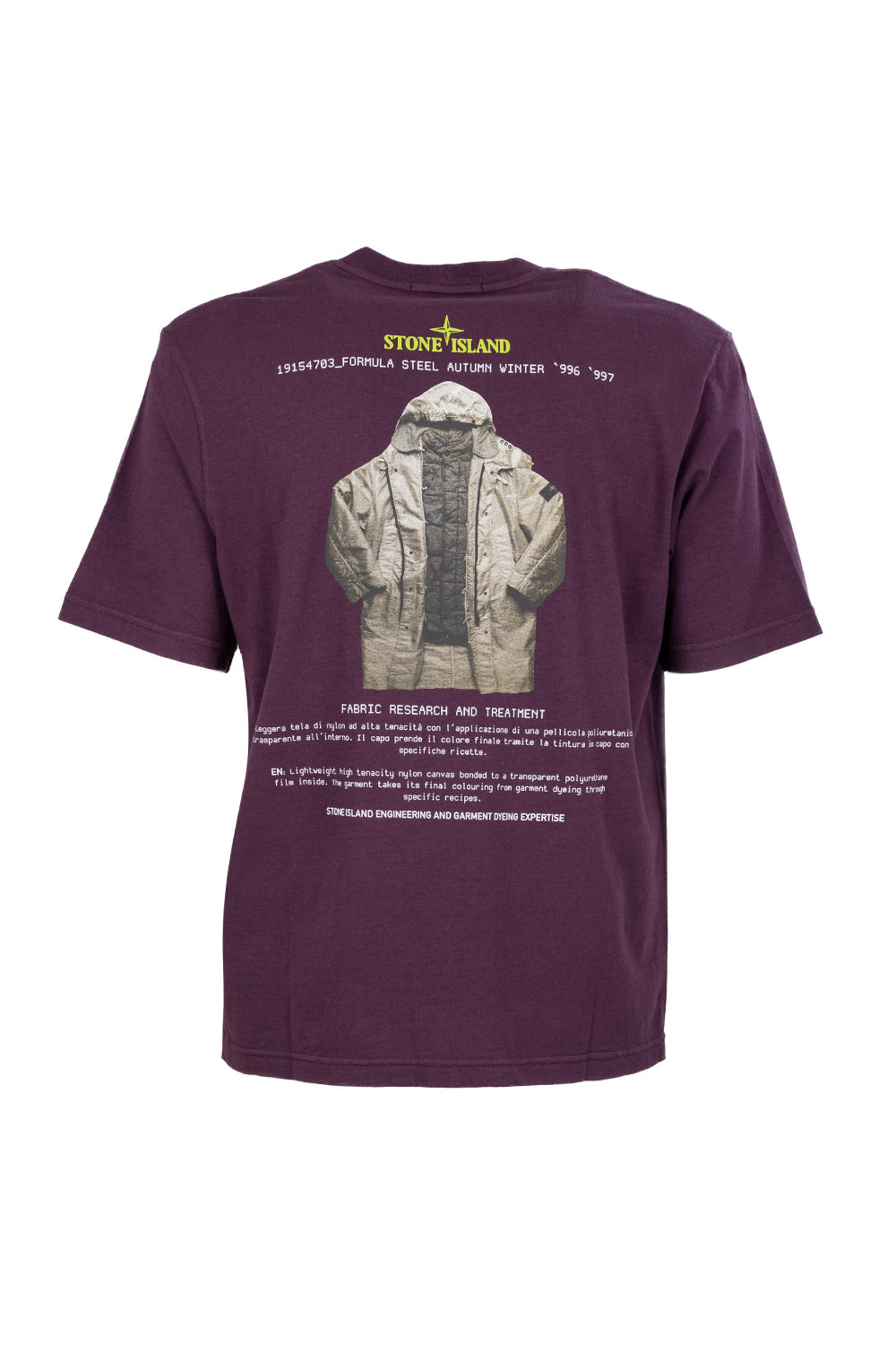 Stone Island T-shirt in jersey di cotone con stampa