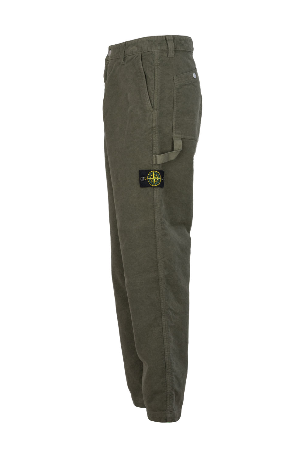 Stone Island pantaloni a gamba dritta in fustagno di cotone
