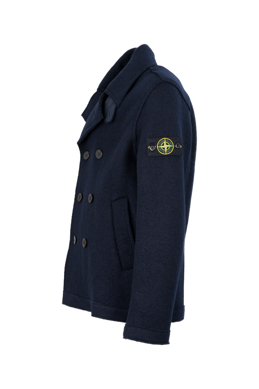 Stone Island caban doppiopetto in feltro di lana