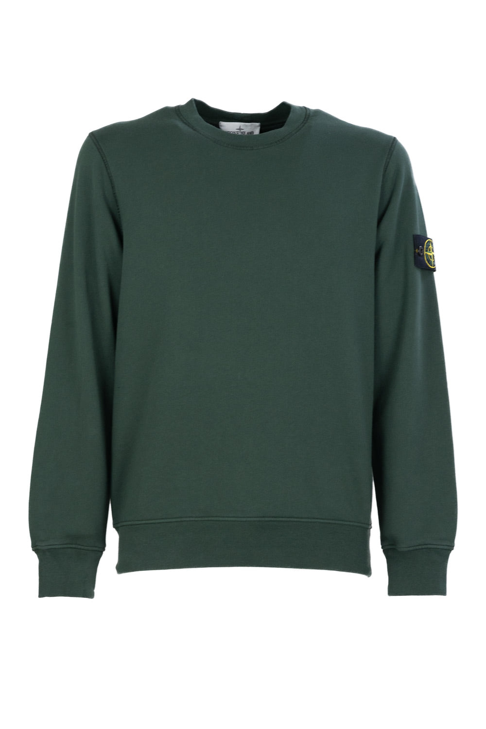 Stone Island felpa in cotone con patch logo