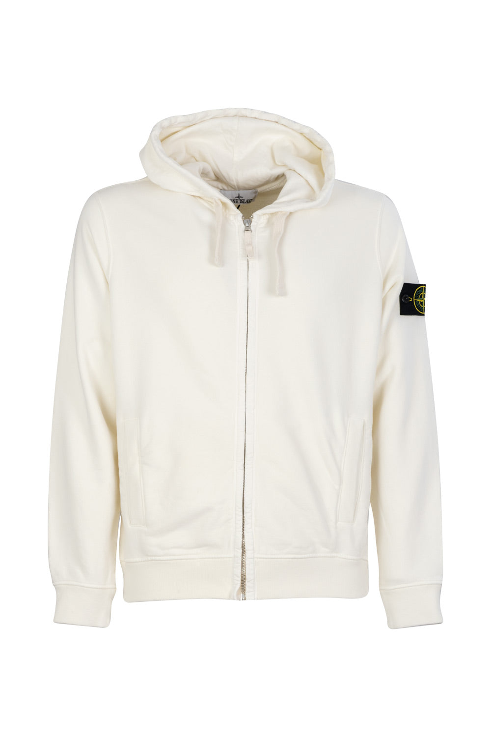 Stone Island felpa in cotone con cappuccio e patch logo