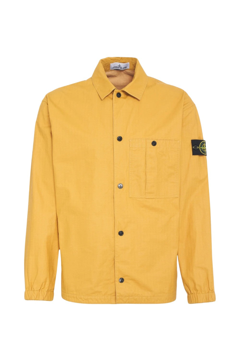 Stone Island giacca camicia in ripstop di cotone con logo