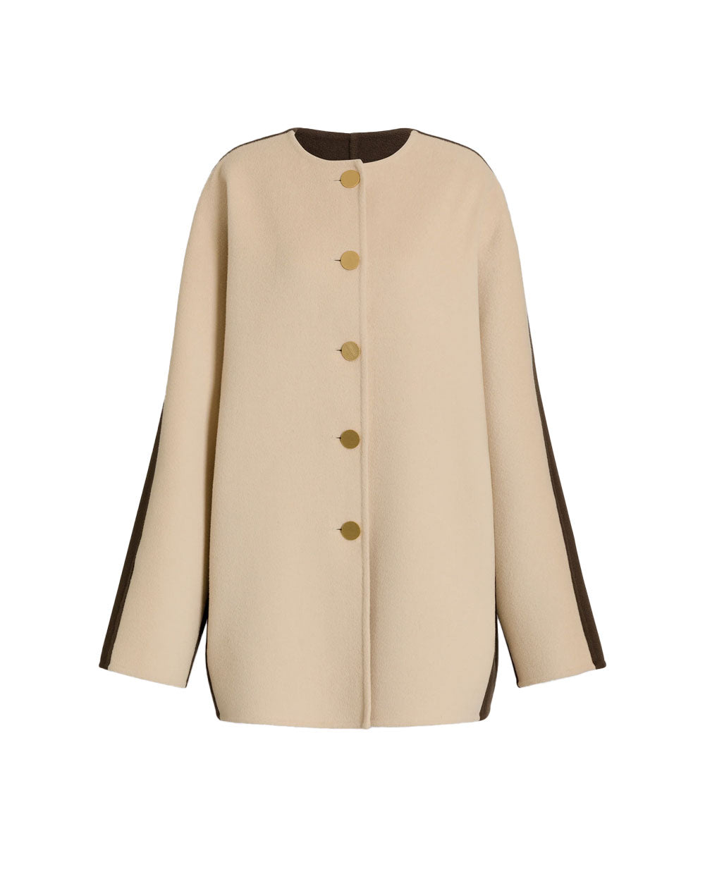 Cappotto Alberta Ferretti donna A06056659 avorio marrone