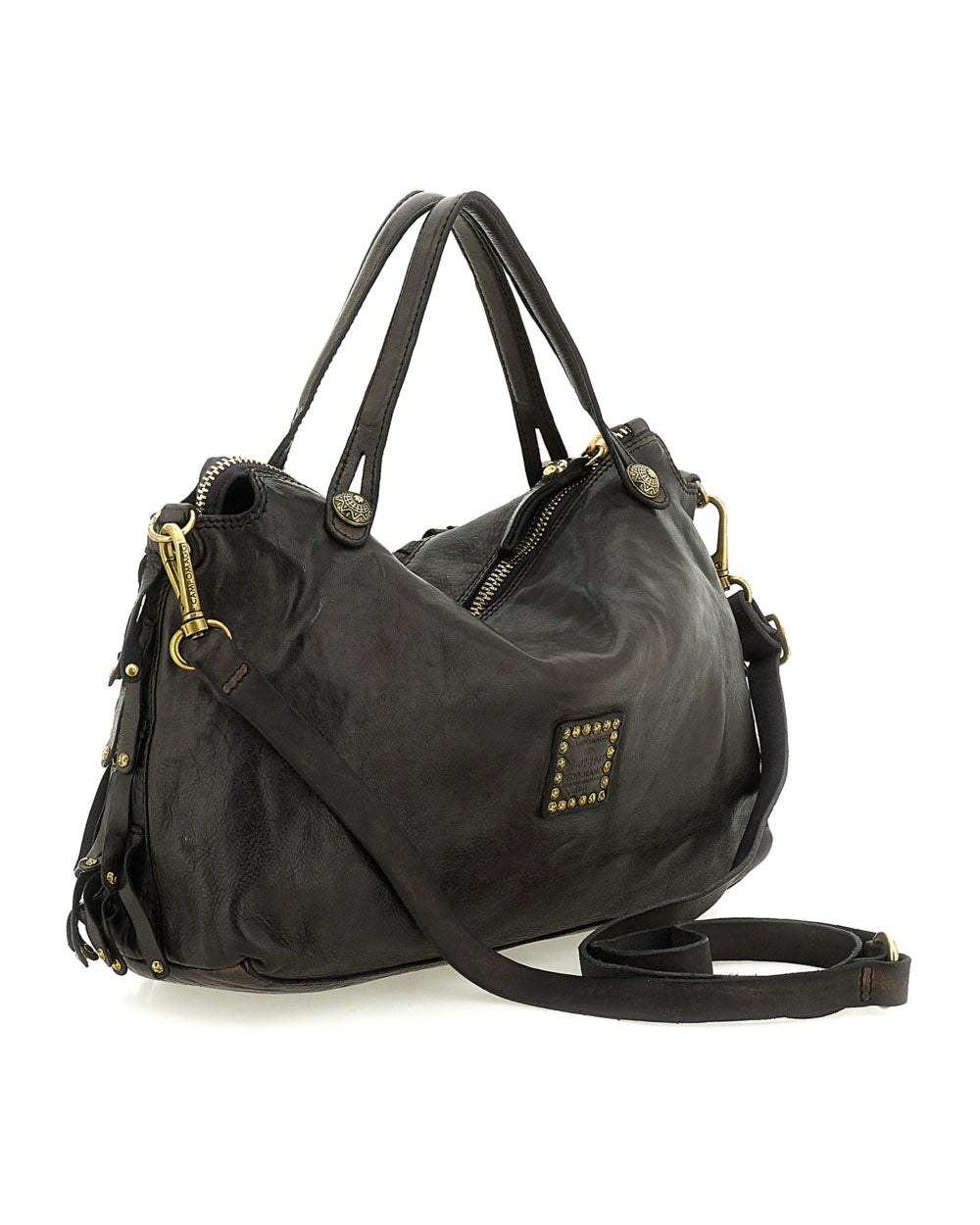 Borsa Campomaggi donna C042520ND X3142 Orbetello grigia<BR/><BR/>