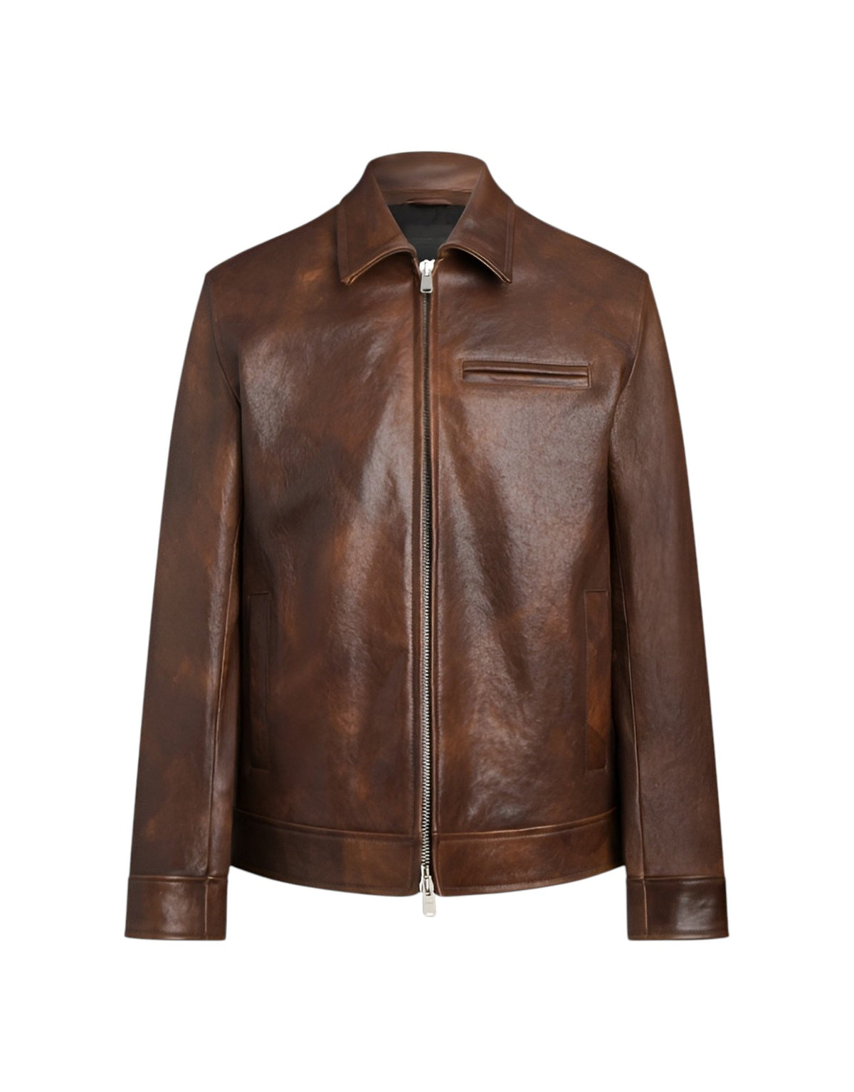 Giacca biker uomo Dondup JU025 PL0709U XXX 737 Marrone