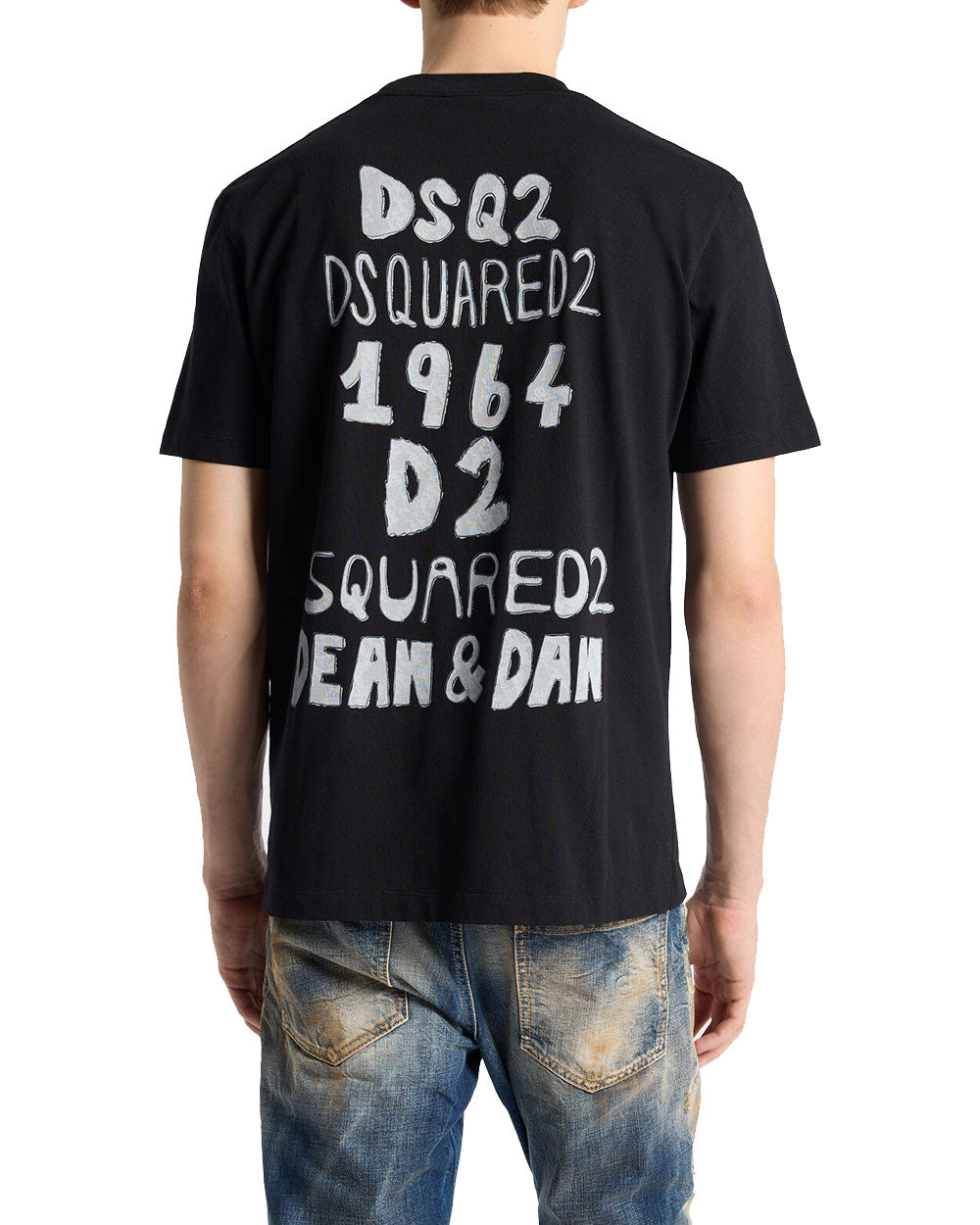 T-shirt Dsquared2 uomo S74GD1589D20033 nera <BR/>
