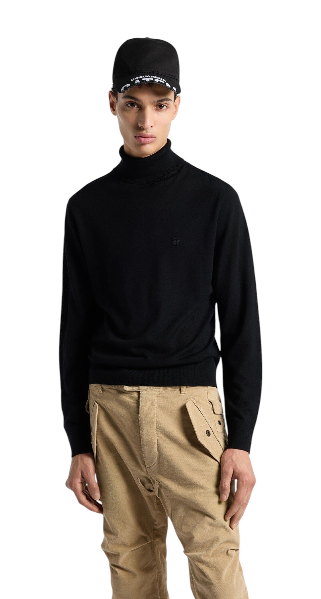 Maglione uomo Dsquared2 S74HA1664D13205900 D2 Upside Down Nero