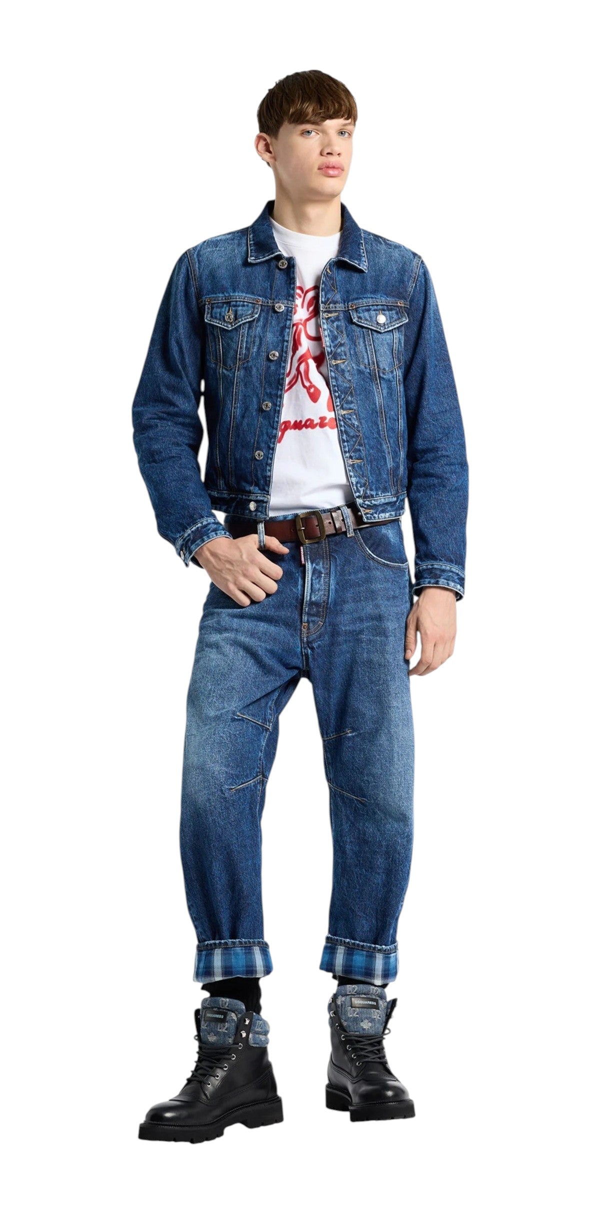 Jeans uomo Dsquared2 S74LB1954S30839470 Kawai Blu Denim