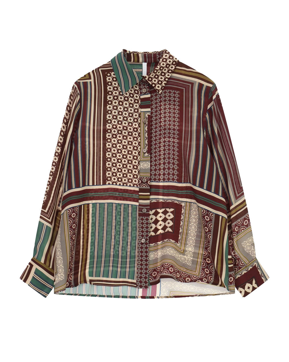 Camicia Imperial Donna CPH5MPU beige bordeaux<BR/>