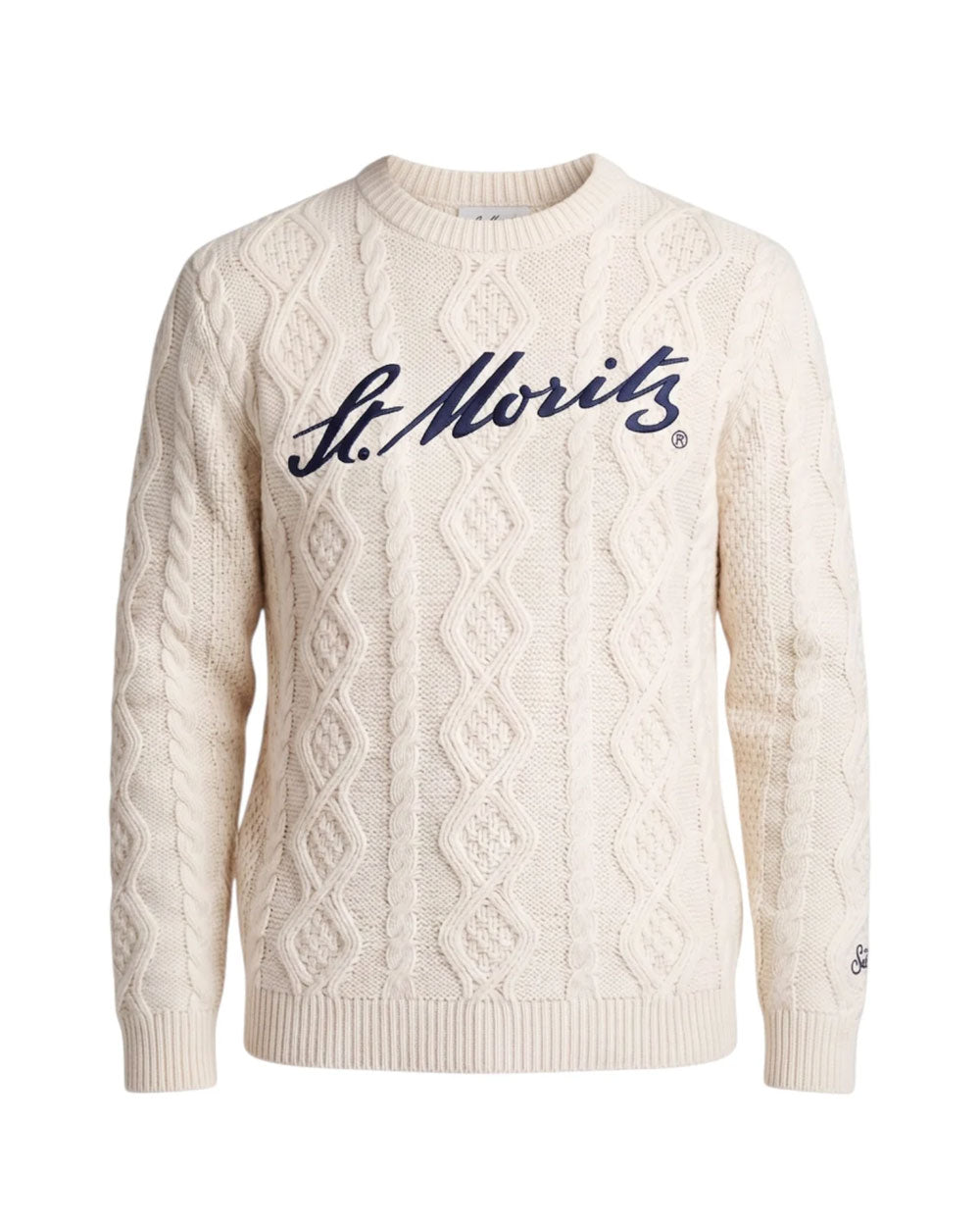 Maglione Mc2 Saint Barth uomo Bergen bianco