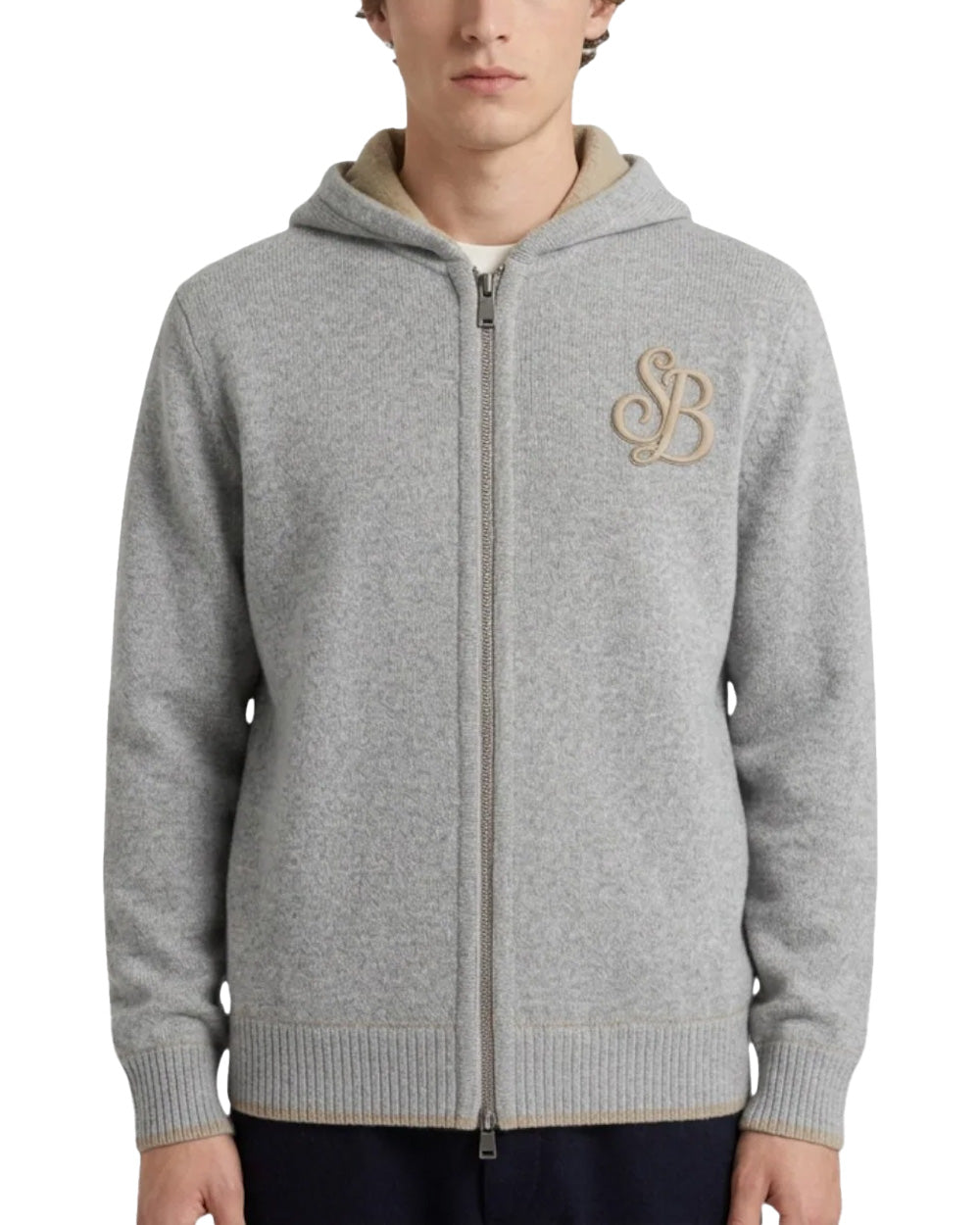 Felpa MC2 SAINT BARTH uomo RIDGEDOUBLEWOOL00287M Grigio