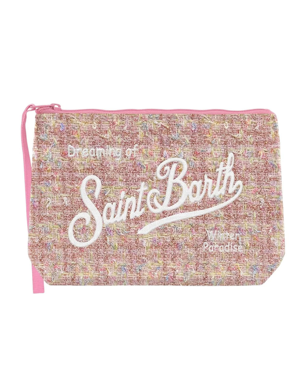 Pochette Mc2 Saint Barth donna Aline tweed rosa