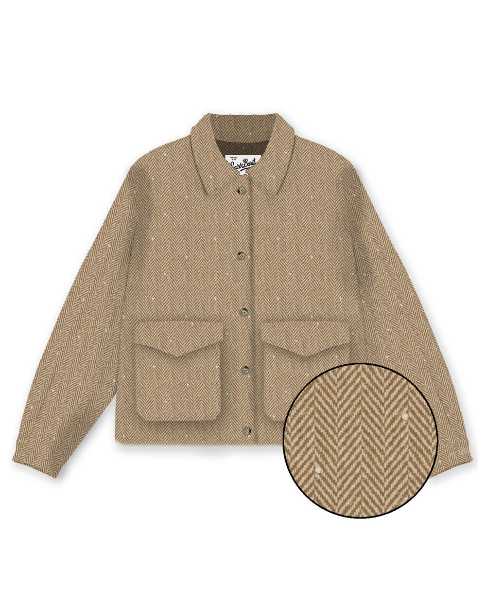Overshirt Mc2 Saint Barth donna Bonnibell Herringbone beige