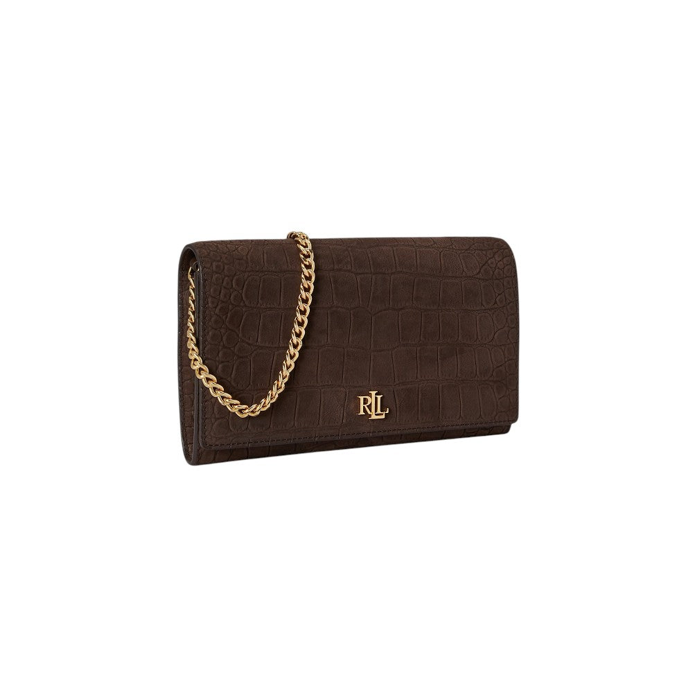 Borsa donna Ralph Lauren Adair II Wallet on a Chain Marrone