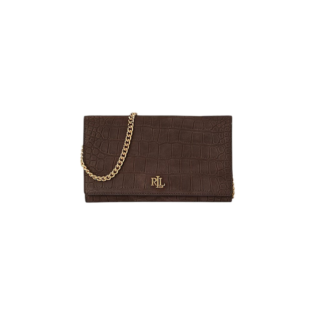 Borsa donna Ralph Lauren Adair II Wallet on a Chain Marrone