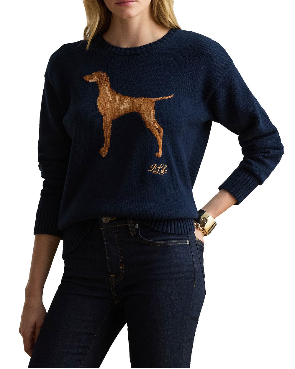 Maglia donna Polo Ralph Lauren 200P14120 blu navy <BR/>