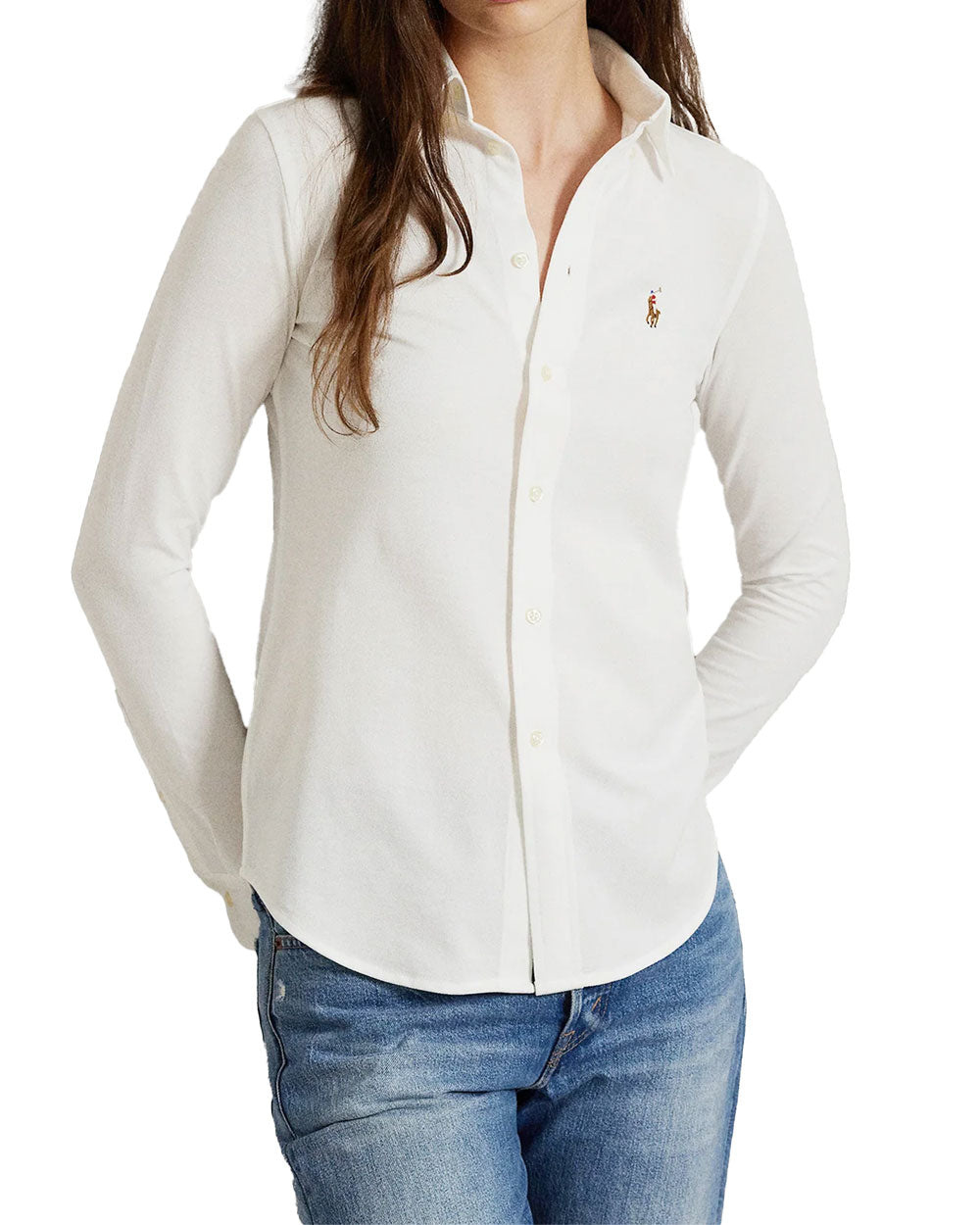 Camicia donna Polo Ralph Lauren 211664427 bianca<BR/>