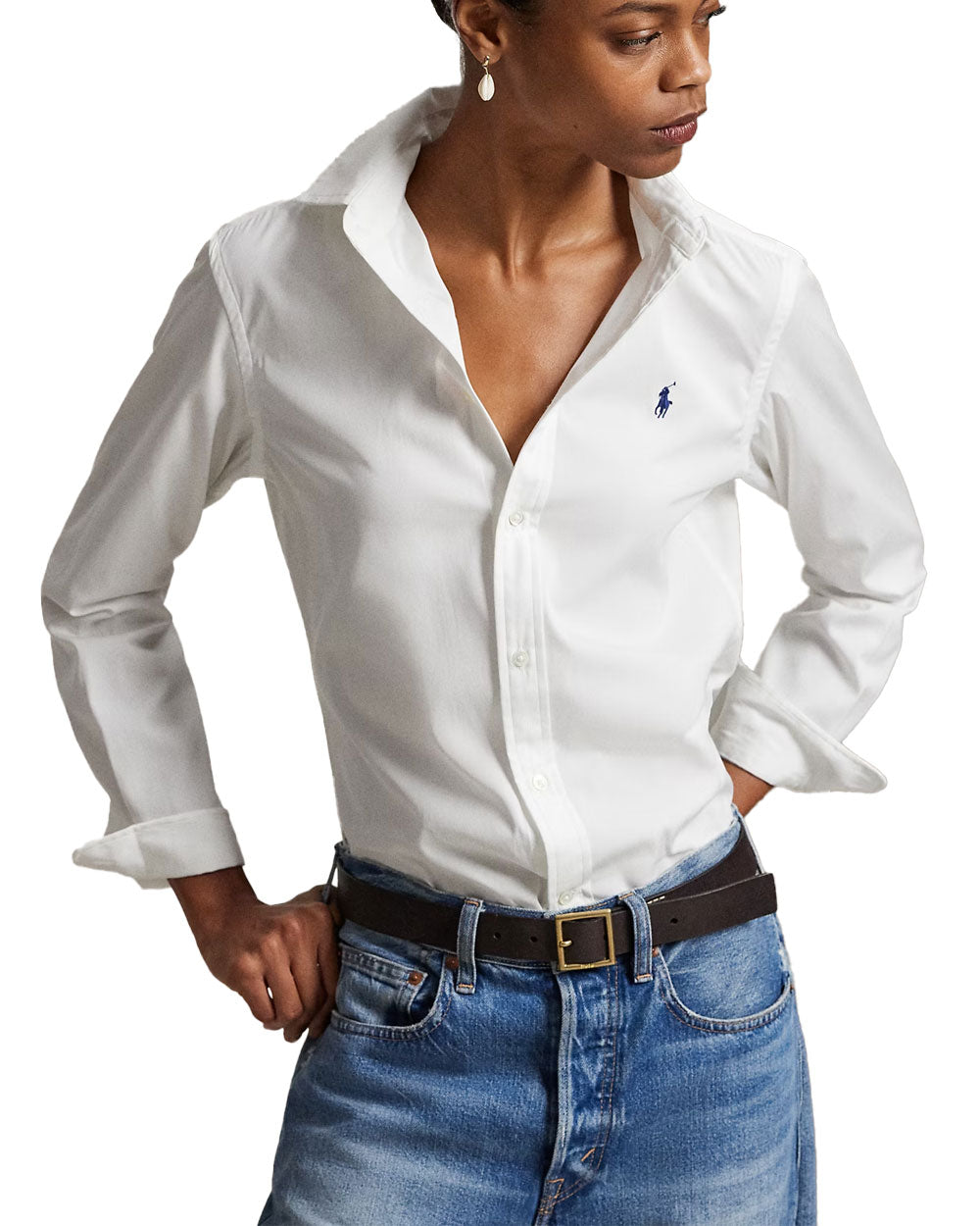 Camicia donna Polo Ralph Lauren 211891376 bianca