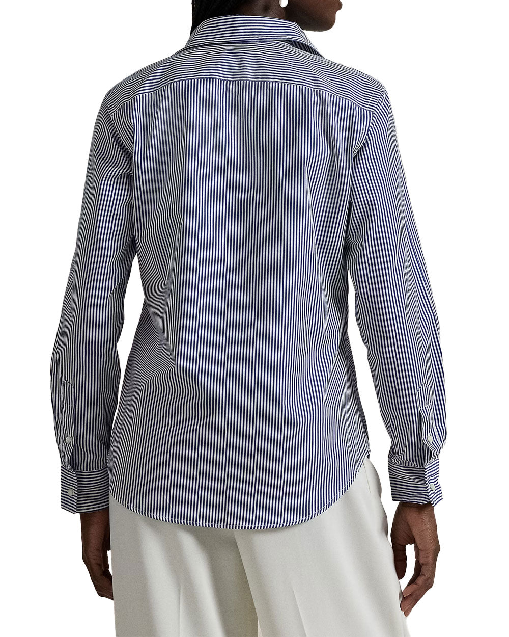 Camicia donna Polo Ralph Lauren 211891379 bianca blu