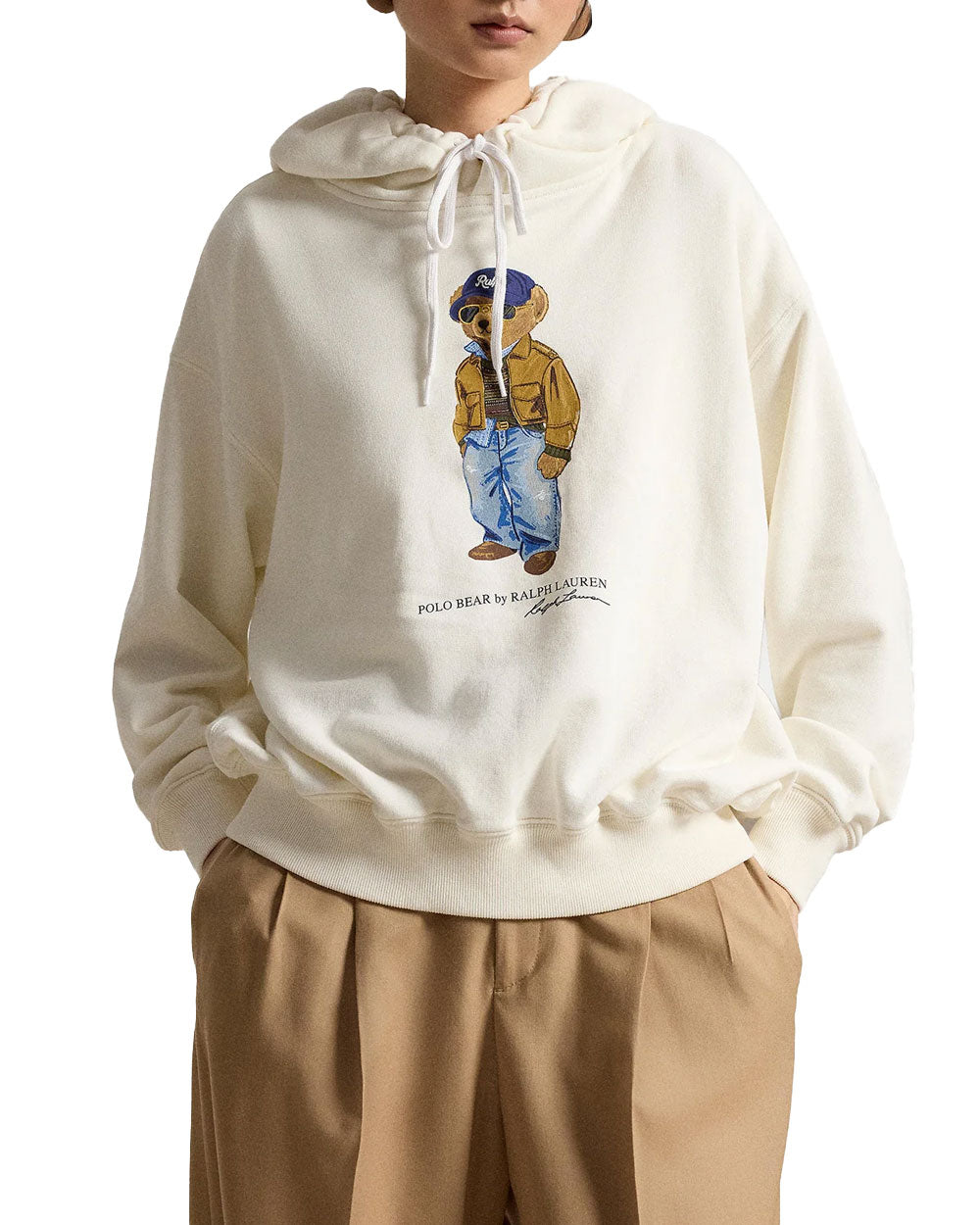 Felpa donna Polo Ralph Lauren 211B17799 crema