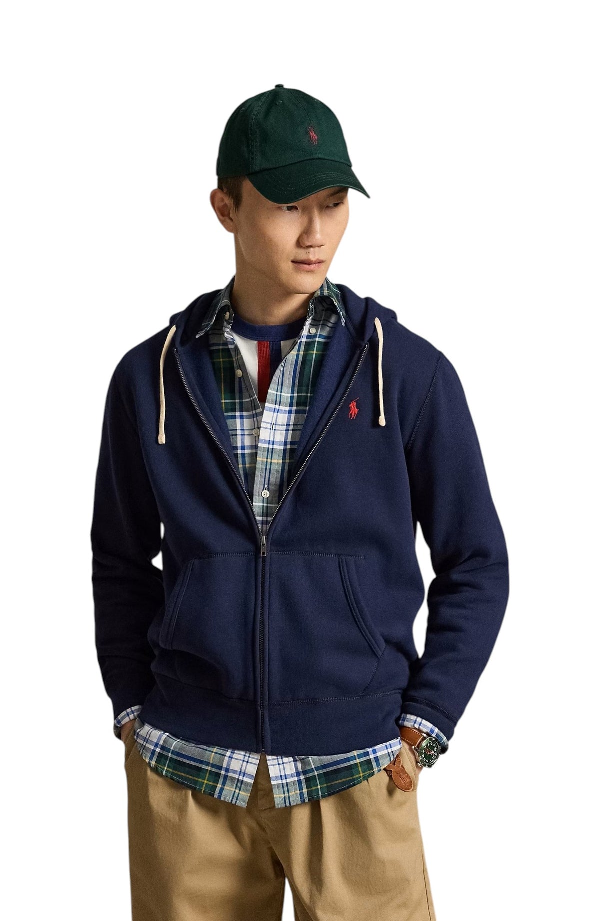 Felpa uomo Polo Ralph Lauren 710813297004 in pile Blu Navy