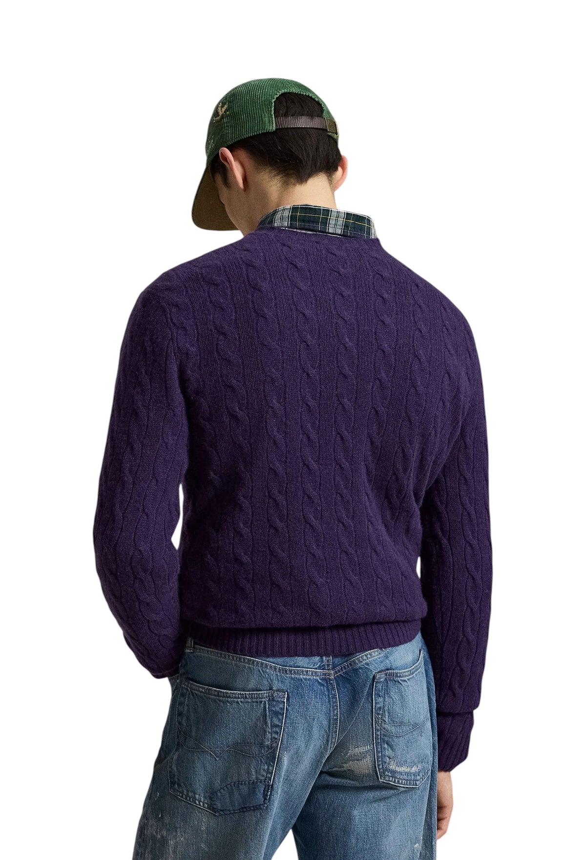 Maglia uomo Ralph Lauren 710876762502 a trecce Viola<BR/>