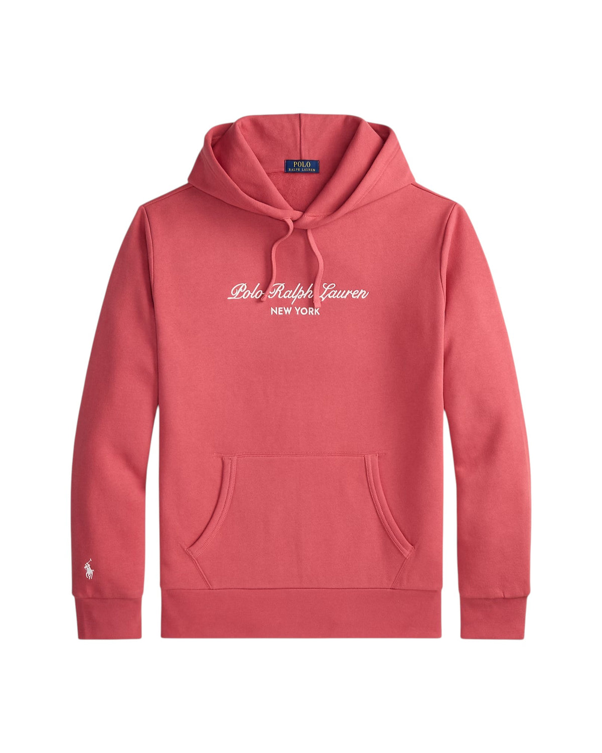 Felpa uomo Polo Ralph Lauren 710B26089002 con cappuccio Rosso