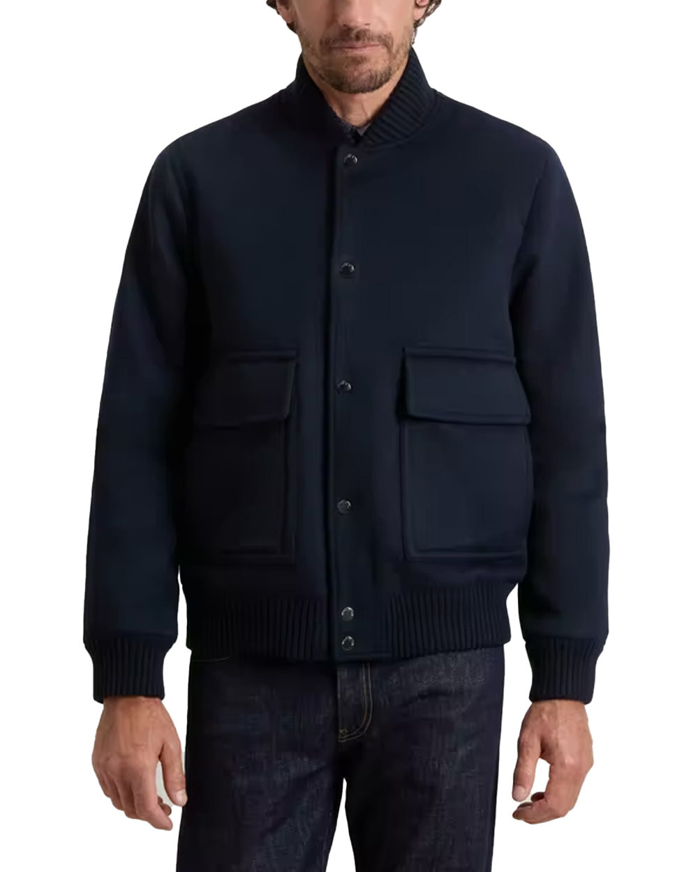 Giubbino WOOLRICH uomo CFWOOU2023MBUT5041 Melton blue<BR/>