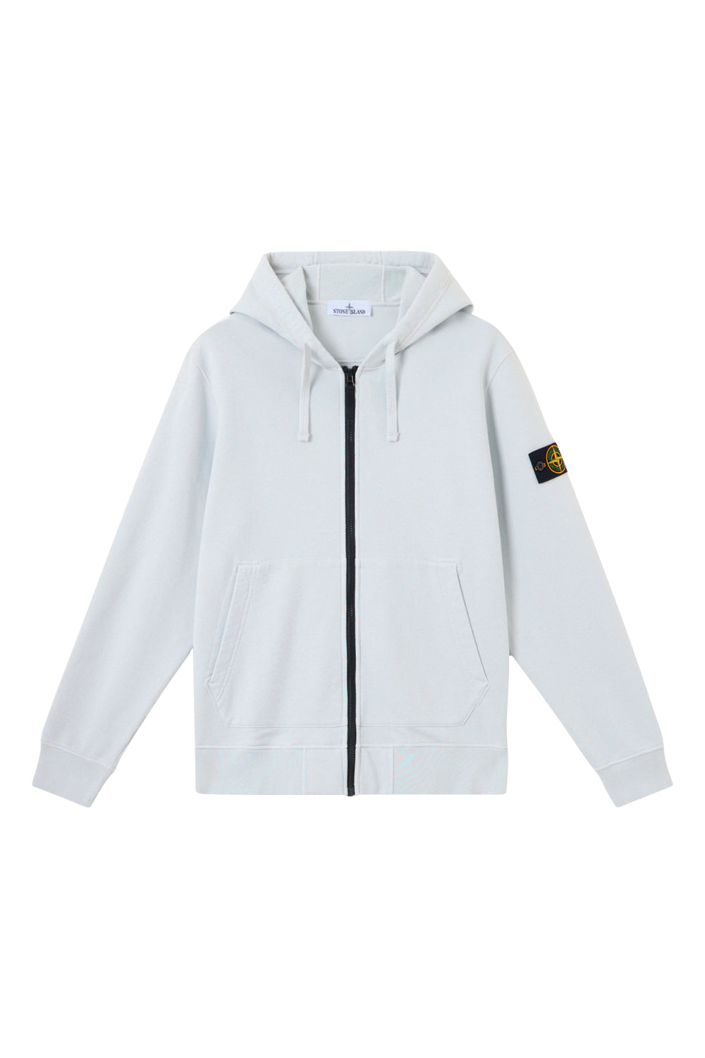 Stone Island felpa in cotone con zip e cappuccio 
