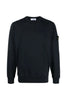 Stone Island felpa logo in pile di cotone biologico