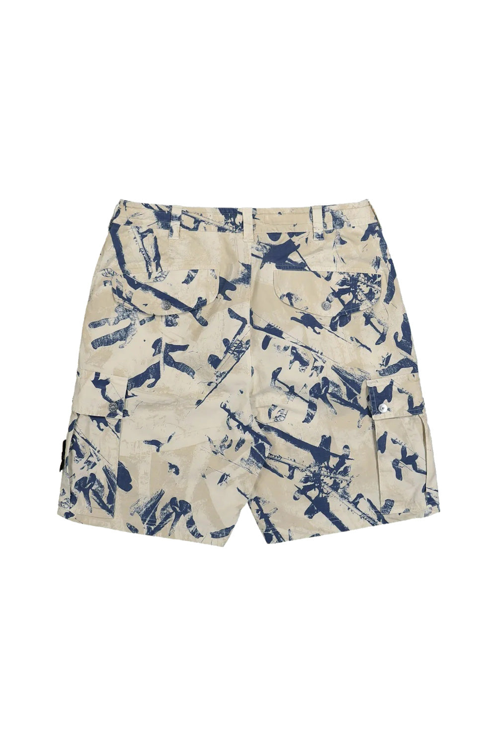 Stone Island shorts cargo in cotone ripstop stretch con stampa camouflage 