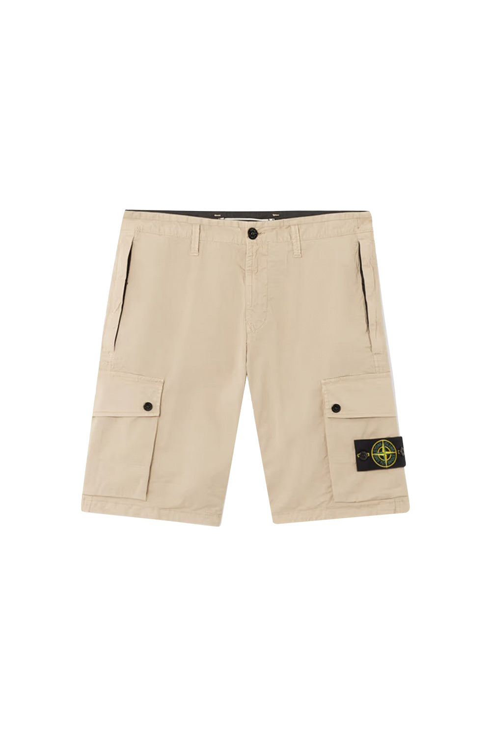 Stone Island shorts chino in cotone con logo 