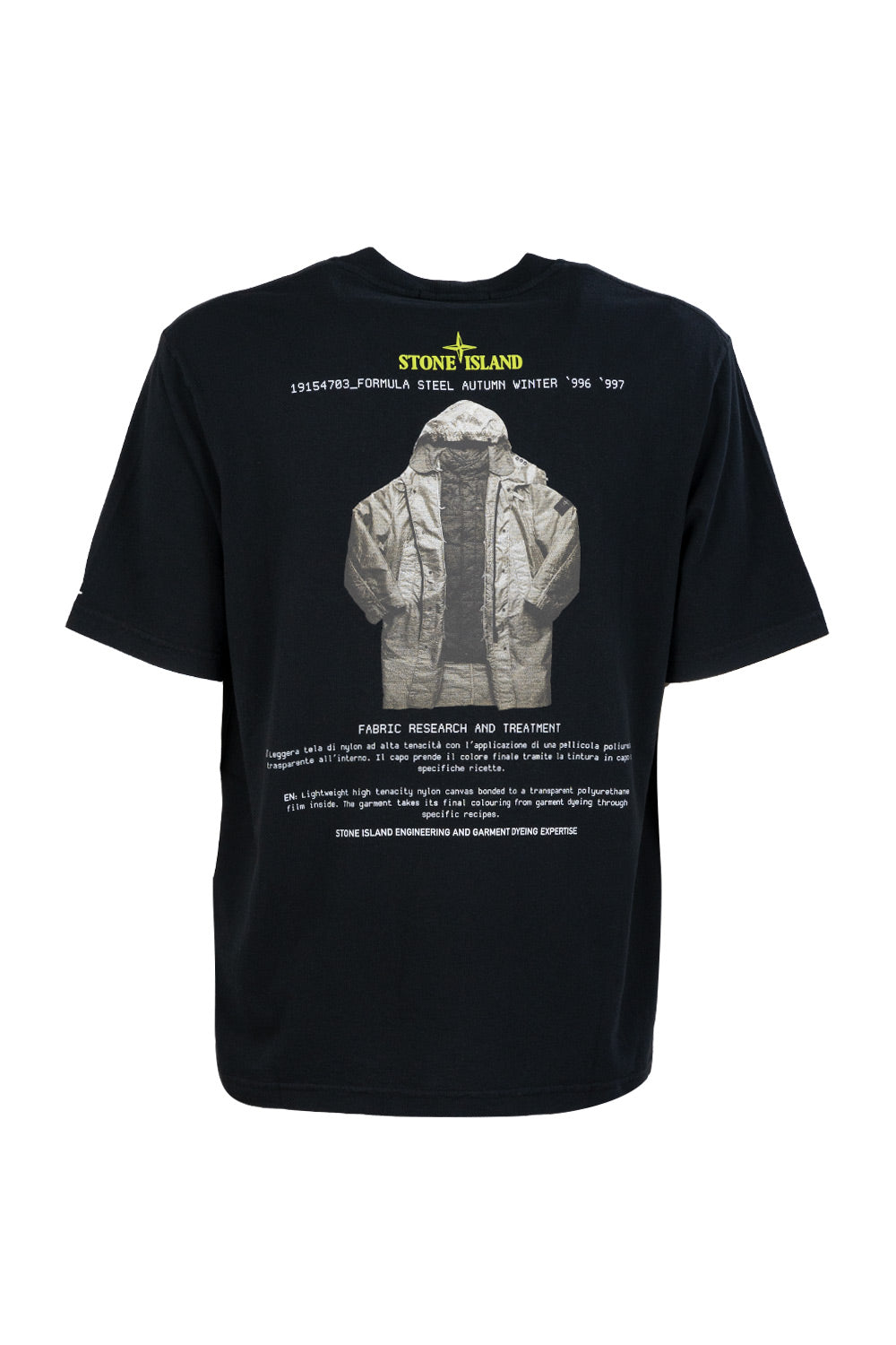 Stone Island T-shirt in jersey di cotone con stampa 