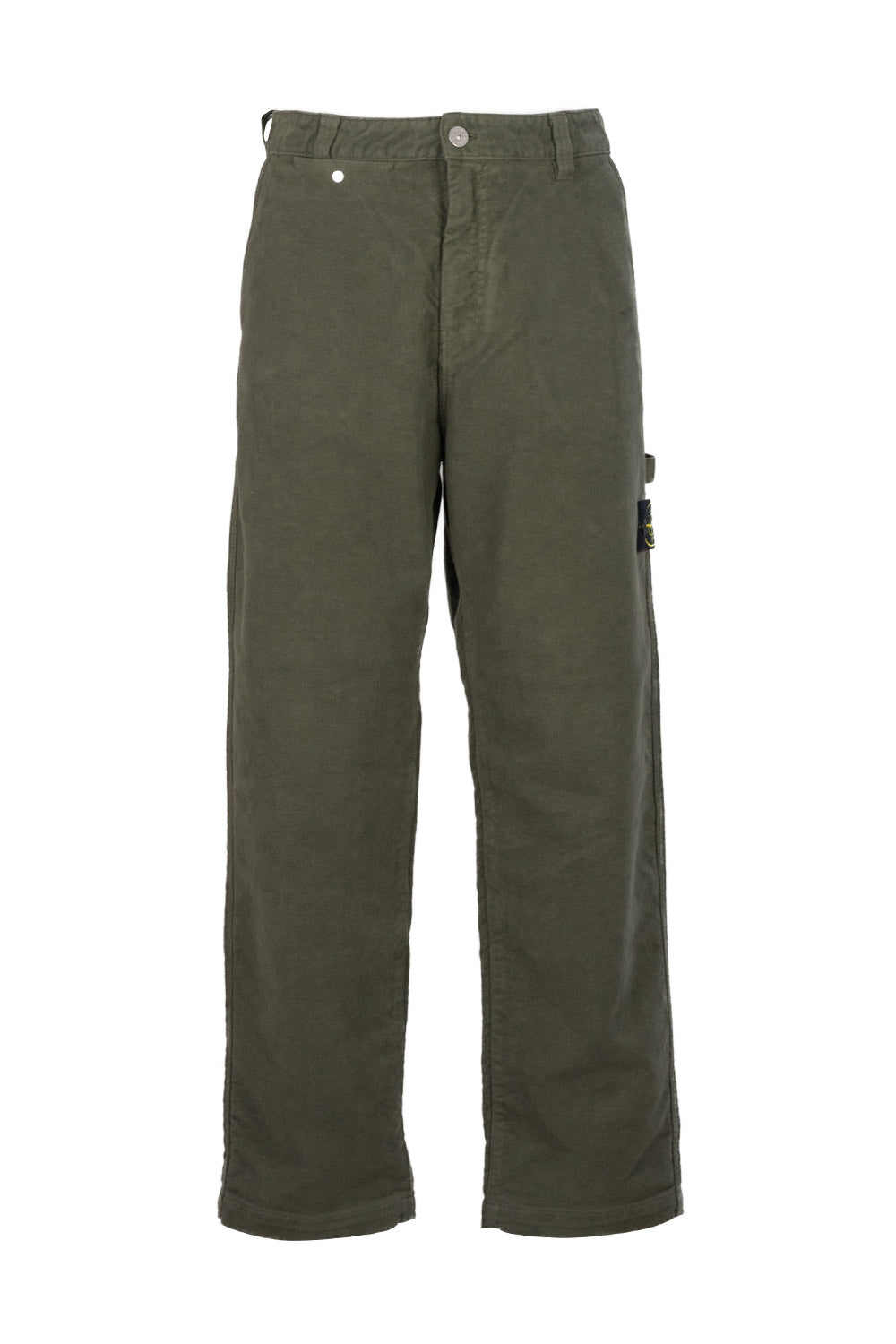 Stone Island pantaloni a gamba dritta in fustagno di cotone 