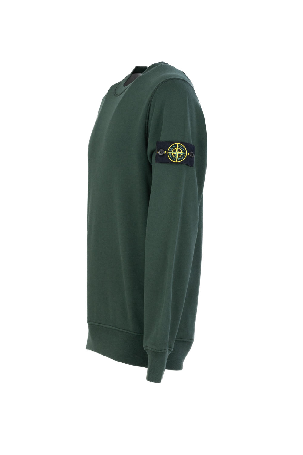 Stone Island felpa in cotone con patch logo 