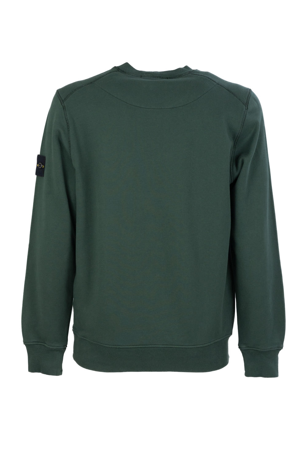 Stone Island felpa in cotone con patch logo 