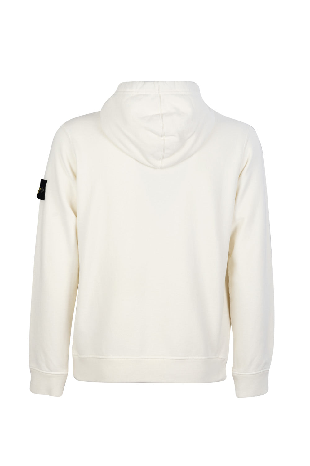 Stone Island felpa in cotone con cappuccio e patch logo 