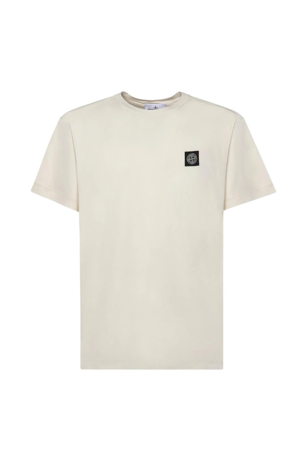 Stone Island T-shirt slim fit  in cotone con patch logo 