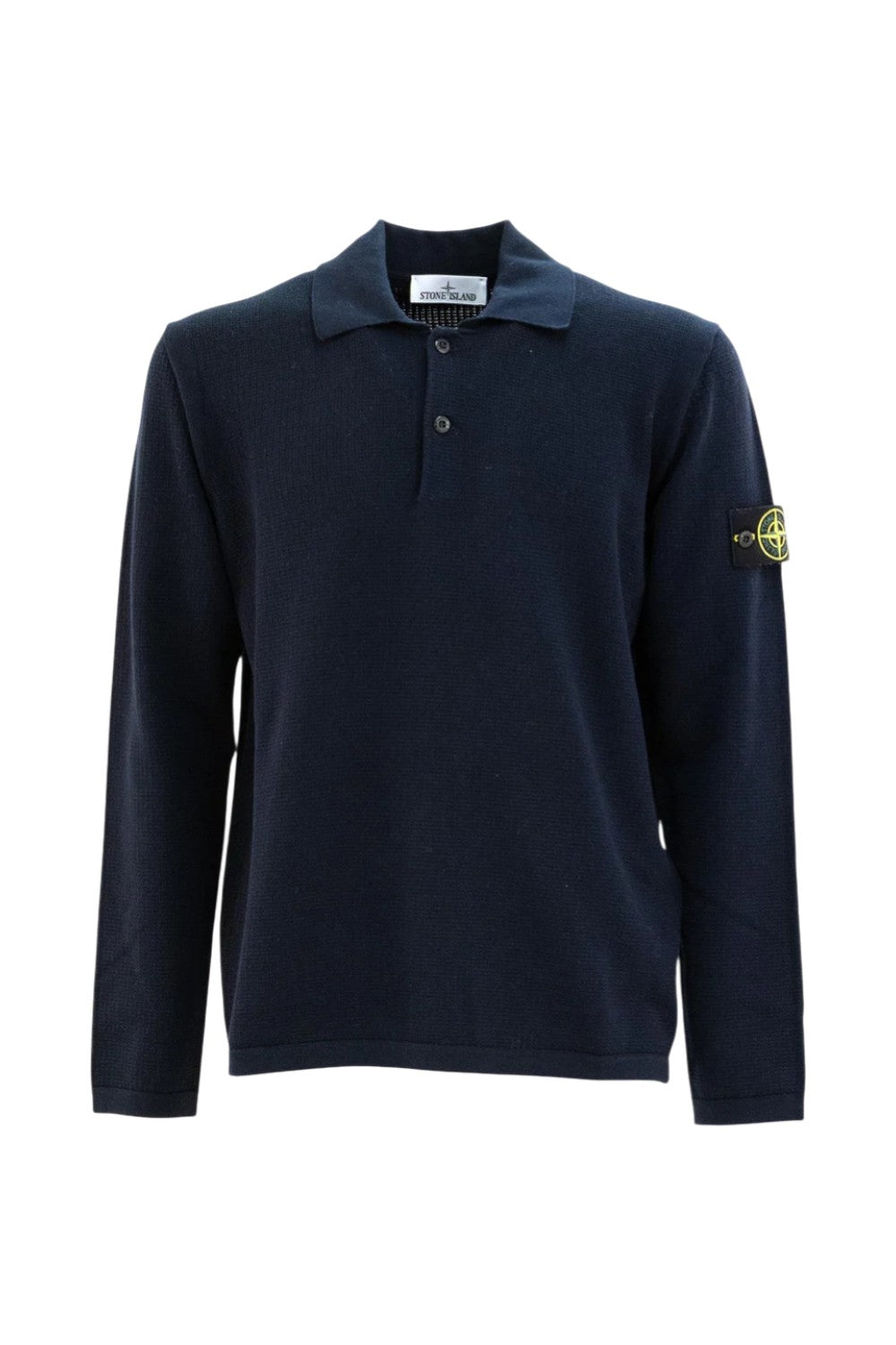 Stone Island polo manica lunga in cotone biologico 