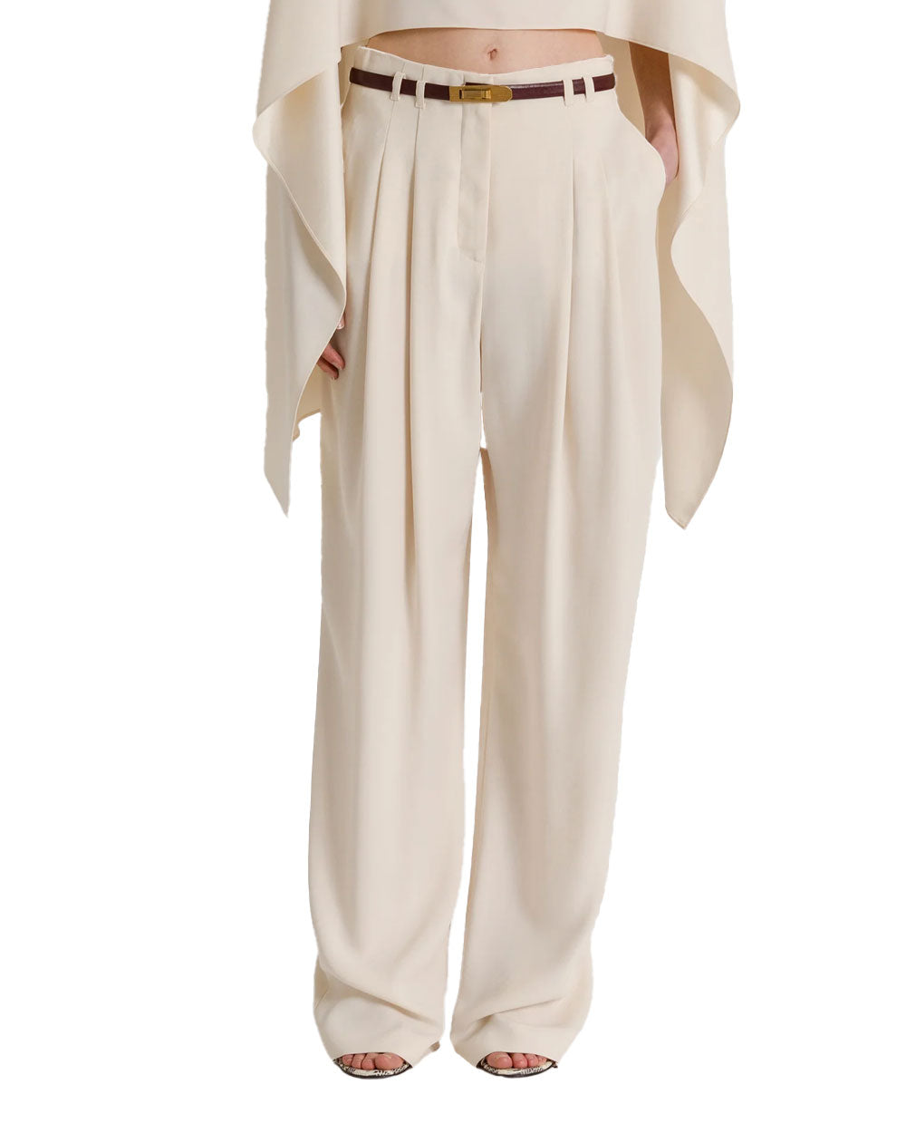 Pantaloni donna Alberta Ferretti A0308 6627 avorio 