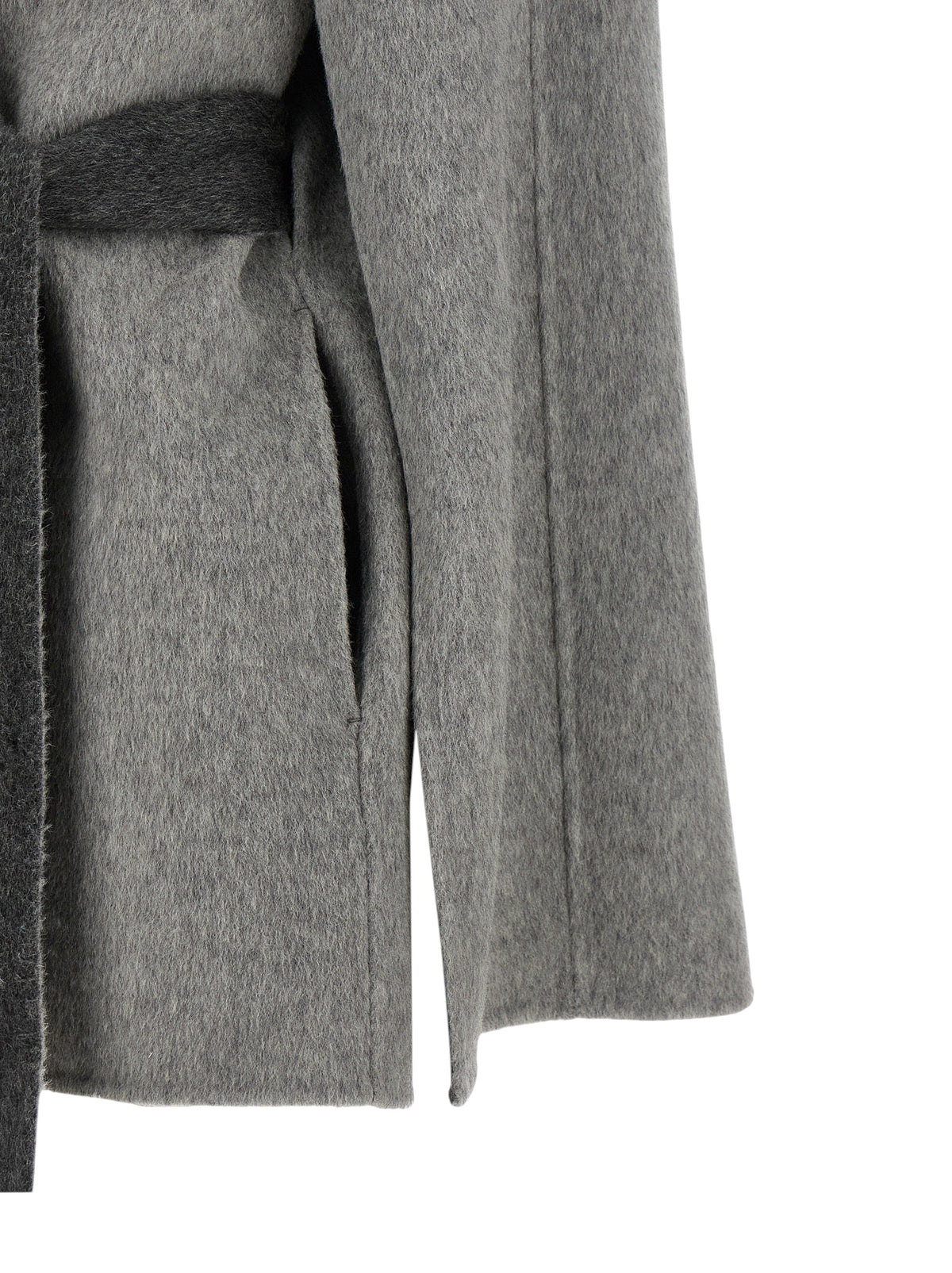 Cardigan donna Alberta Ferretti A0606-66572509 con maniche a mantella Grigio 