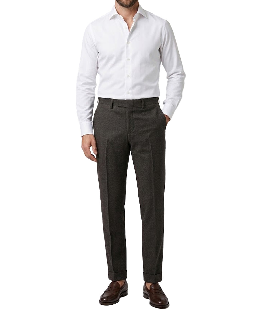 Pantalone uomo BARBA NAPOLI MILANO58024 Marrone<BR/> 