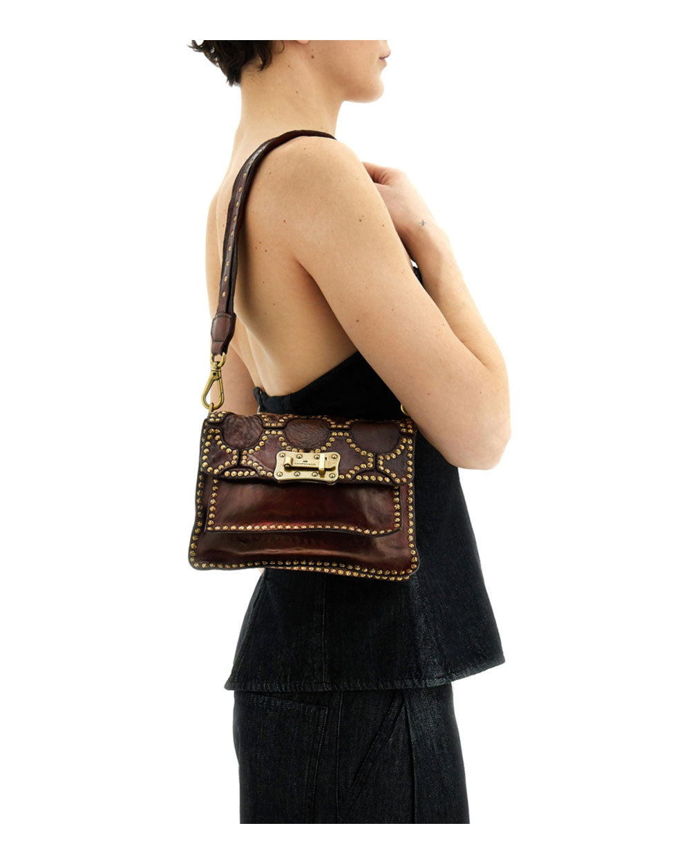 Borsa Campomaggi donna C016500ND X3112 Agnese Camaiore vinaccia<BR/> 
