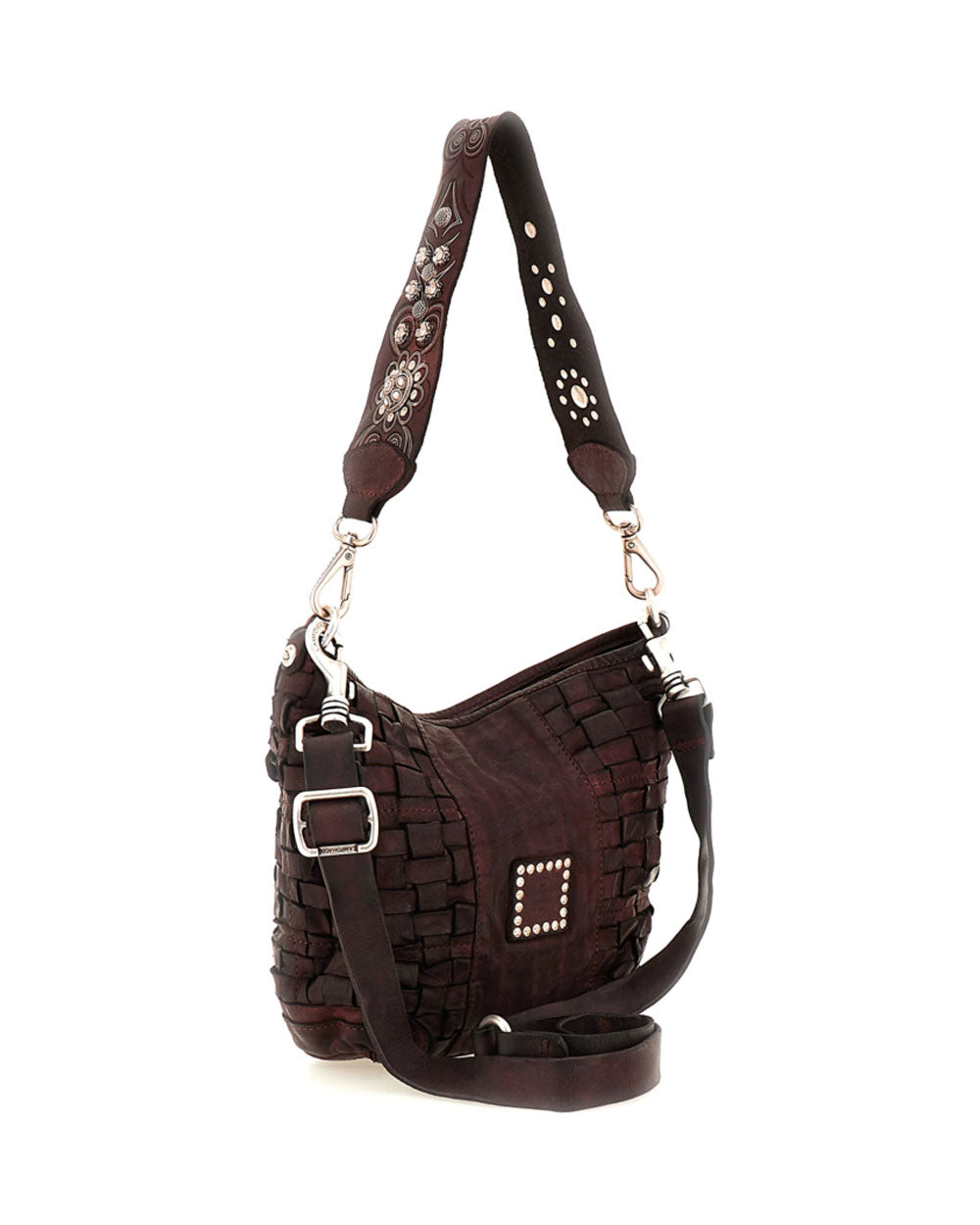 Borsa Campomaggi donna C043760ND X0019 Edera vinaccia<BR/> 