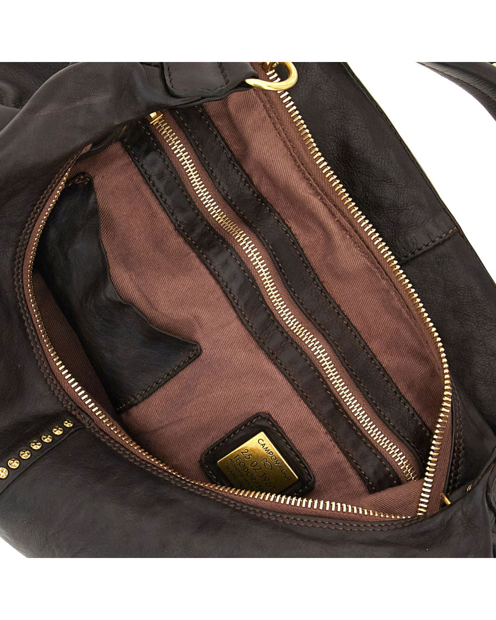 Borsa Campomaggi donna C045720ND X0007 Wanda Kura moro<BR/><BR/> 
